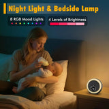 Réveil Veilleuse Bluetooth RGB - Machine à Bruit veilleuse