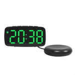 Réveil vibrant noir LED vert