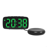 Réveil vibrant noir LED vert