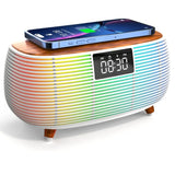 Radio réveil Bluetooth bois chargeur sans fil