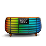 radio réveil bluetooth noir design rétro