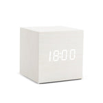 Petit Réveil Cube Bois Blanc