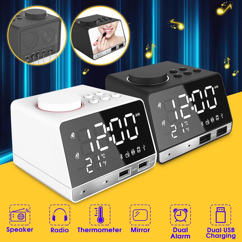 Radio-réveil avec Bluetooth Radio-réveil FM PLL avec 60 présélections  Double alarme Fonction snooze Écran LED - Radio - Achat & prix