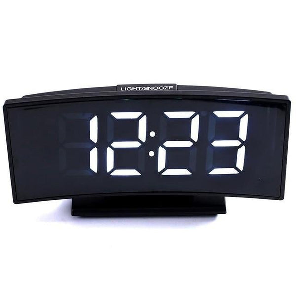 Réveil Numérique,Réveil Digital Horloge Murale Réveil LED Digital Grand  Ecran avec Date,pour Maison Bureauil Numérique 13.64.67.5cm(Blanc)